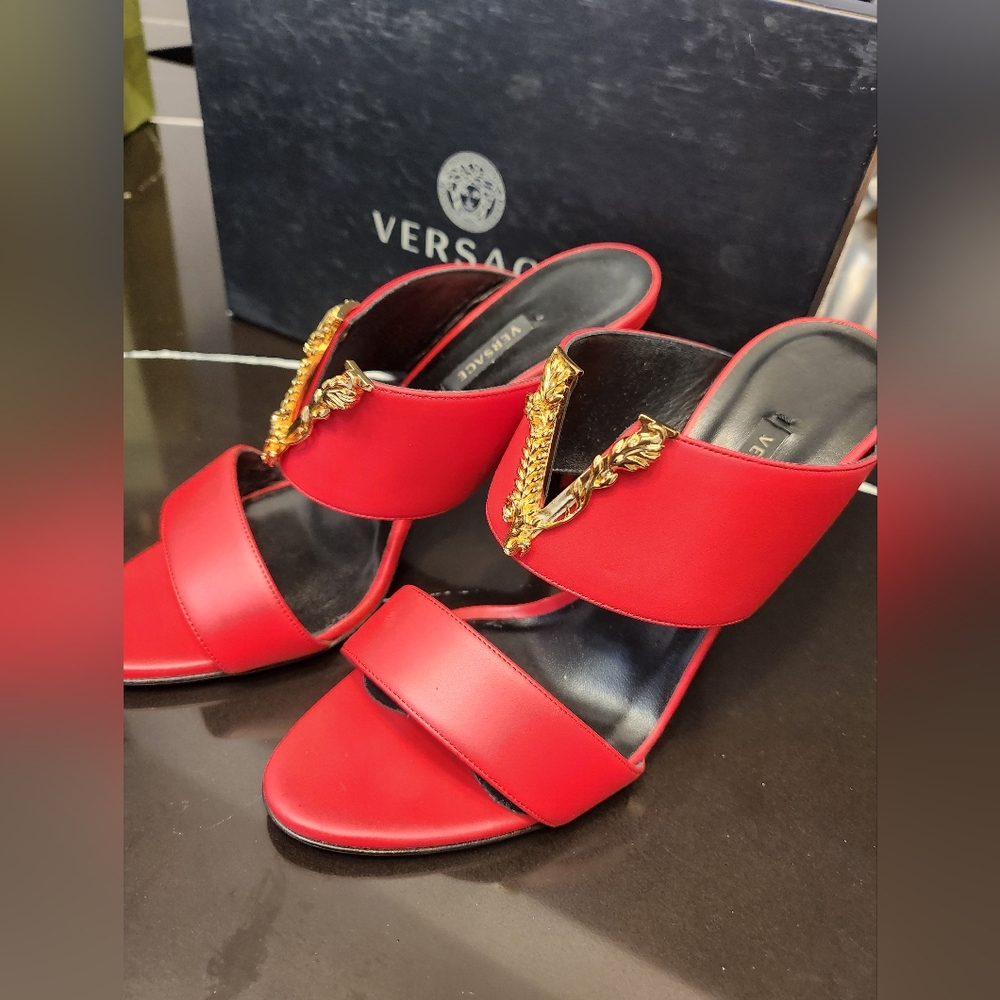 Authentic Versace leather heels